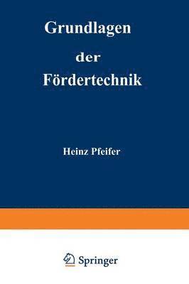 bokomslag Grundlagen der Fördertechnik