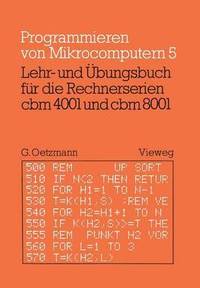 bokomslag Lehr- und bungsbuch fr die Rechnerserien cbm 4001 und cbm 8001