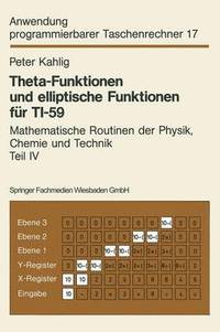 bokomslag Theta-Funktionen und elliptische Funktionen fr TI-59