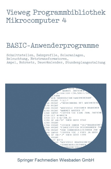 Peter Frahm, Werner Hürlimann, Helmut Richter, Harald Schumny, Achim Stößer, Wilfried Wendt - BASIC-Anwenderprogramme, Häftad