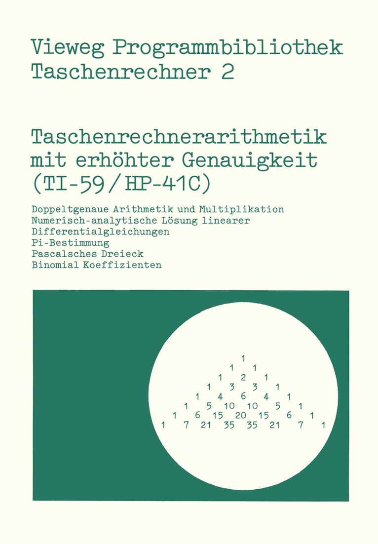 Taschenrechnerarithmetik mit erhhter Genauigkeit (TI-59/HP-41C) 1