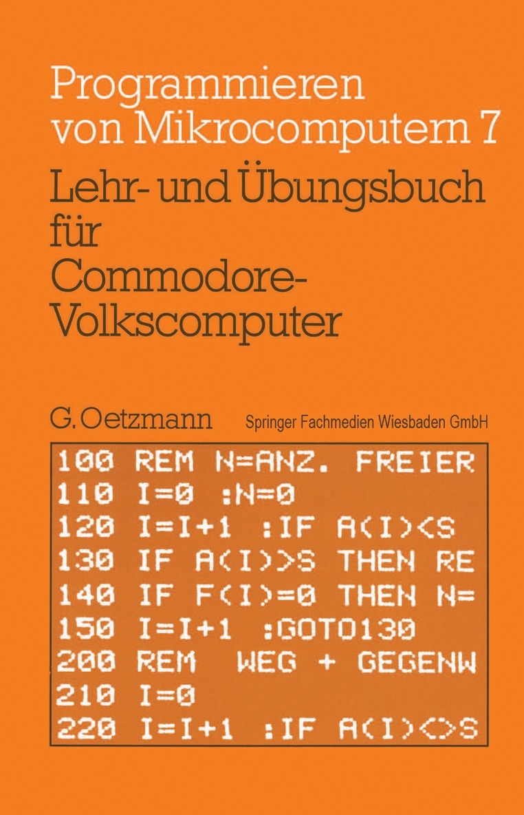 Lehr- und bungsbuch fr Commodore-Volkscomputer 1