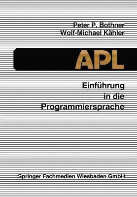 bokomslag Einfhrung in die Programmiersprache APL