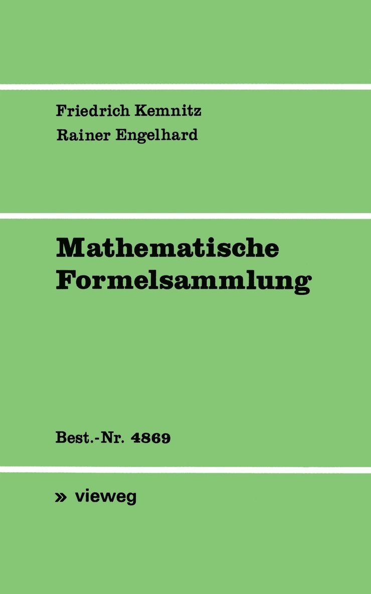 Mathematische Formelsammlung 1
