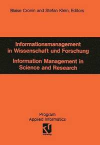 bokomslag Informationsmanagement in Wissenschaft und Forschung