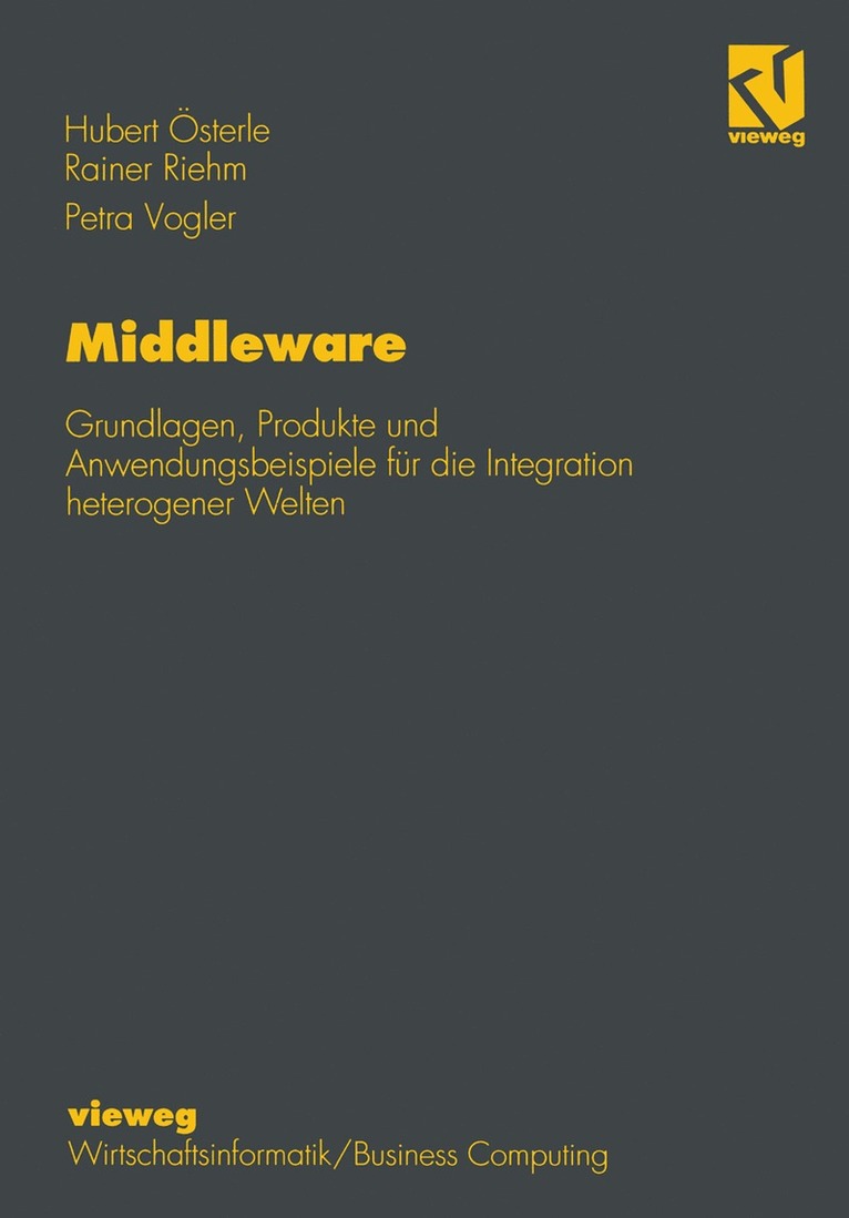 Rainer Riehm, Petra Vogler - Middleware, Häftad