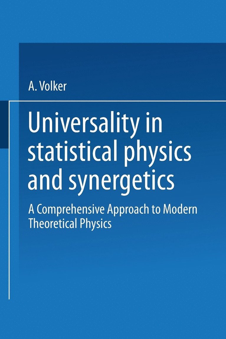 Universality In Statistical Physics And Synergetics 1