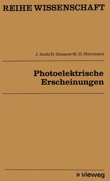 Joachim Auth - Photoelektrische Erscheinungen, Häftad