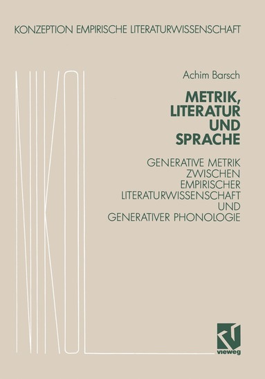 Achim Barsch - Metrik, Literatur und Sprache, Häftad