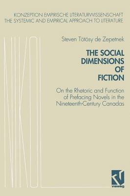 bokomslag Social Dimensions of Fiction