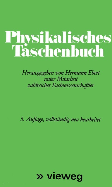 Hermann Ebert - Physikalisches Taschenbuch, Häftad