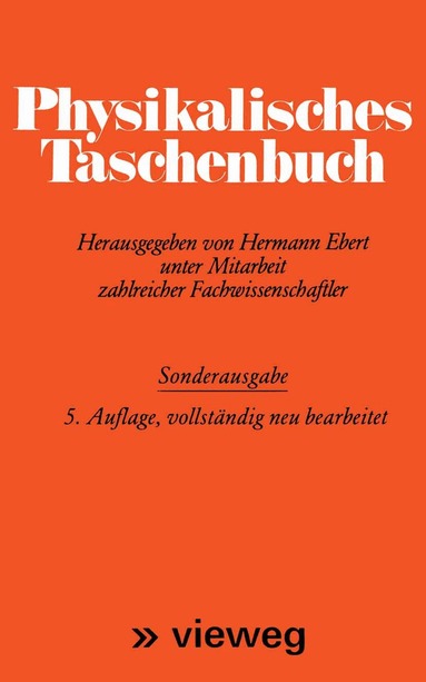 Hermann Ebert - Physikalisches Taschenbuch, Häftad