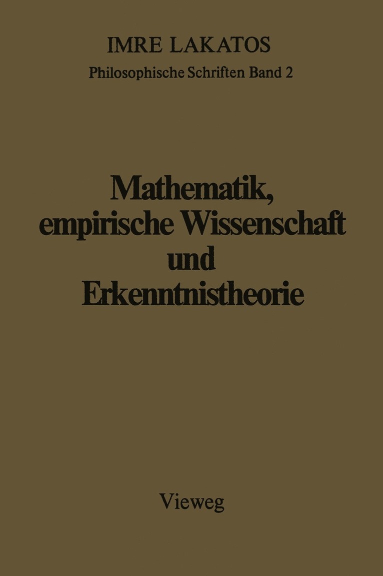 Mathematik, empirische Wissenschaft und Erkenntnistheorie 1