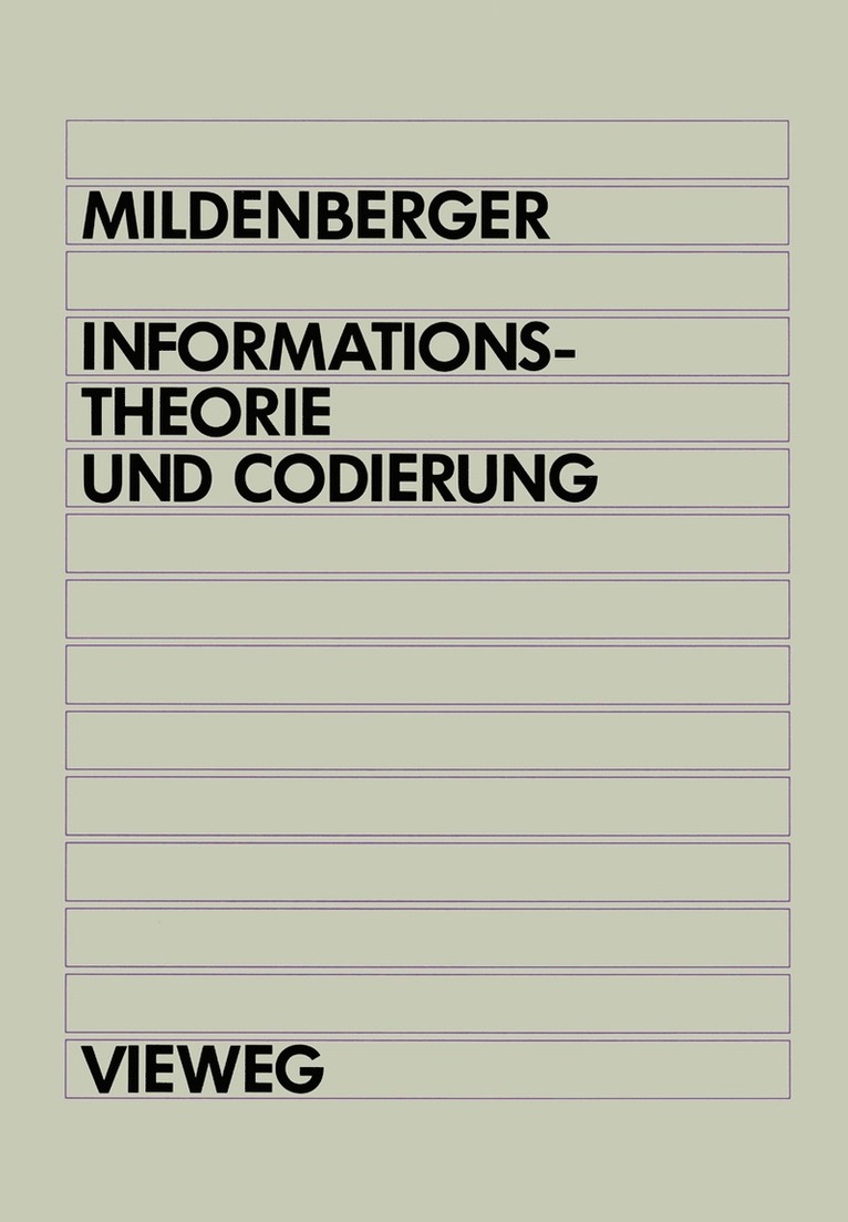 Otto Mildenberger - Informationstheorie und Codierung, Häftad
