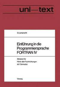 bokomslag Einfhrung in die Programmiersprache FORTRAN IV
