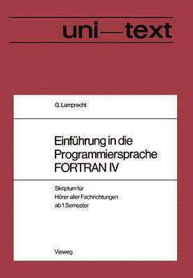 Einfhrung in die Programmiersprache FORTRAN IV 1