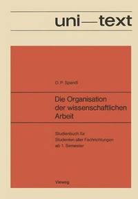 bokomslag Die Organisation der wissenschaftlichen Arbeit