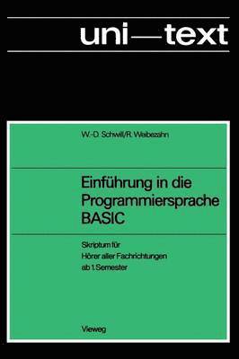 bokomslag Einfhrung in die Programmiersprache BASIC