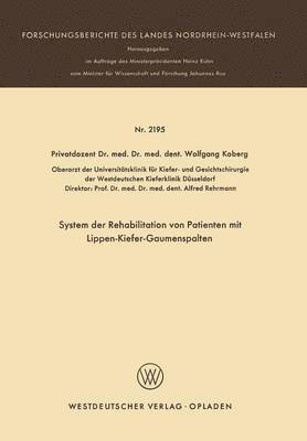 bokomslag System der Rehabilitation von Patienten mit Lippen-Kiefer-Gaumenspalten