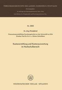 bokomslag Kostenermittlung und Kostenauswertung im Hochschulbereich