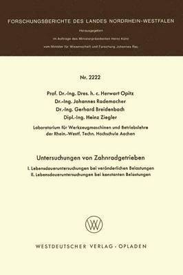 Untersuchungen an Zahnradgetrieben