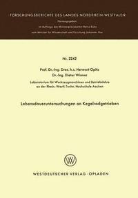bokomslag Lebensdaueruntersuchungen an Kegelradgetrieben