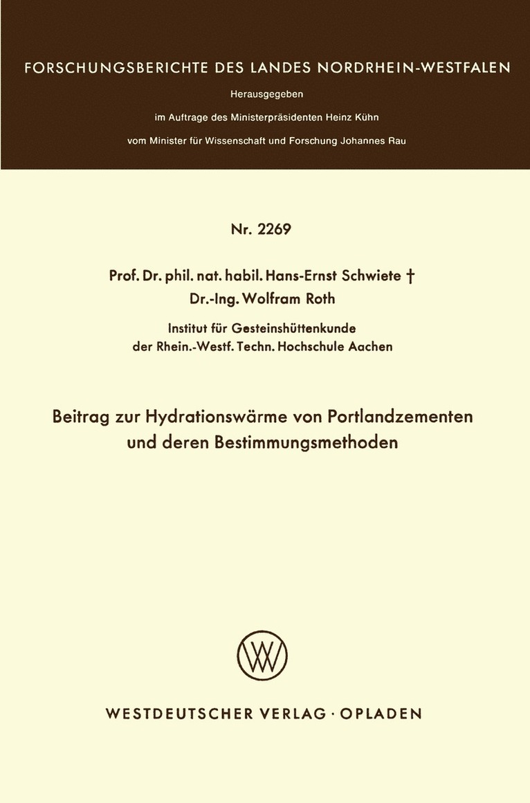 Beitrag zur Hydrationswärme von Portlandzementen und deren Bestimmungsmethoden