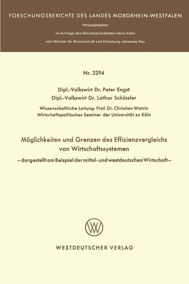 Peter Engst - Möglichkeit und Grenzen des Effizienzvergleichs von Wirtschaftssystemen, Häftad