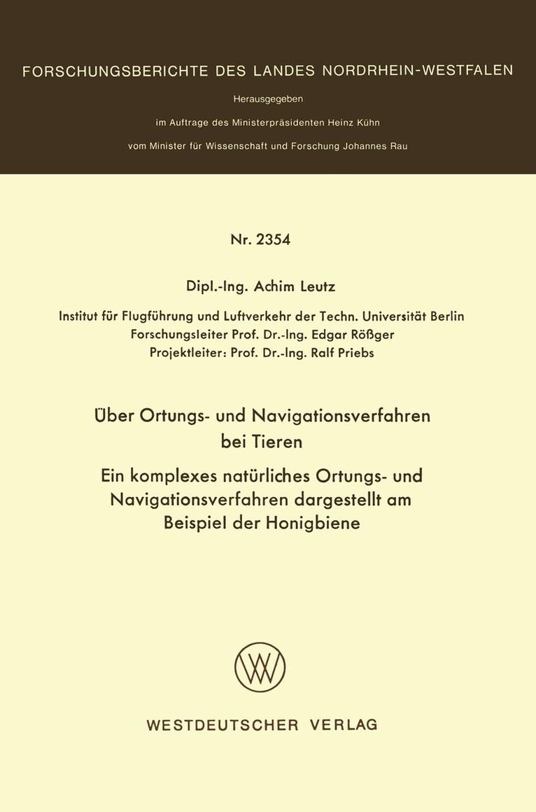 Achim Leutz - Über Ortungs- und Navigationsverfahren bei Tieren, Häftad
