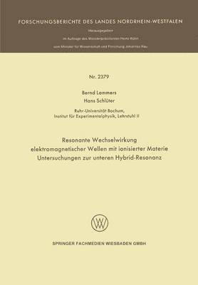 bokomslag Resonante Wechselwirkung elektromagnetischer Wellen mit ionisierter Materie