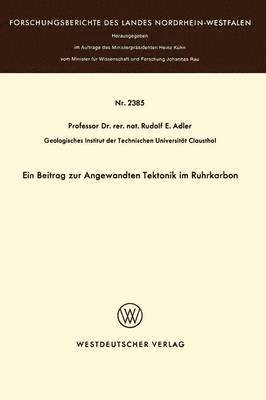 bokomslag Ein Beitrag zur Angewandten Tektonik im Ruhrkarbon