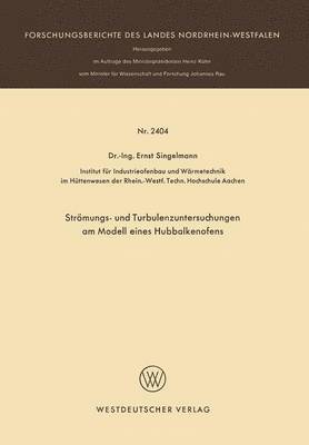 bokomslag Strmungs- und Turbulenzenuntersuchungen am Modell eines Hubbalkenofens