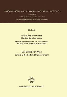 bokomslag Der Einflu von Wind auf die Sicherheit im Straenverkehr