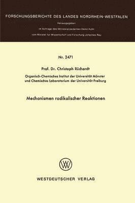 Mechanismen radikaler Reaktionen 1