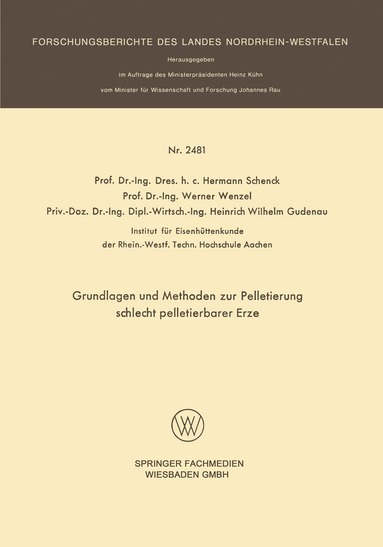 bokomslag Grundlagen und Methoden zur Pelletierung schlecht pelletierbarer Erze