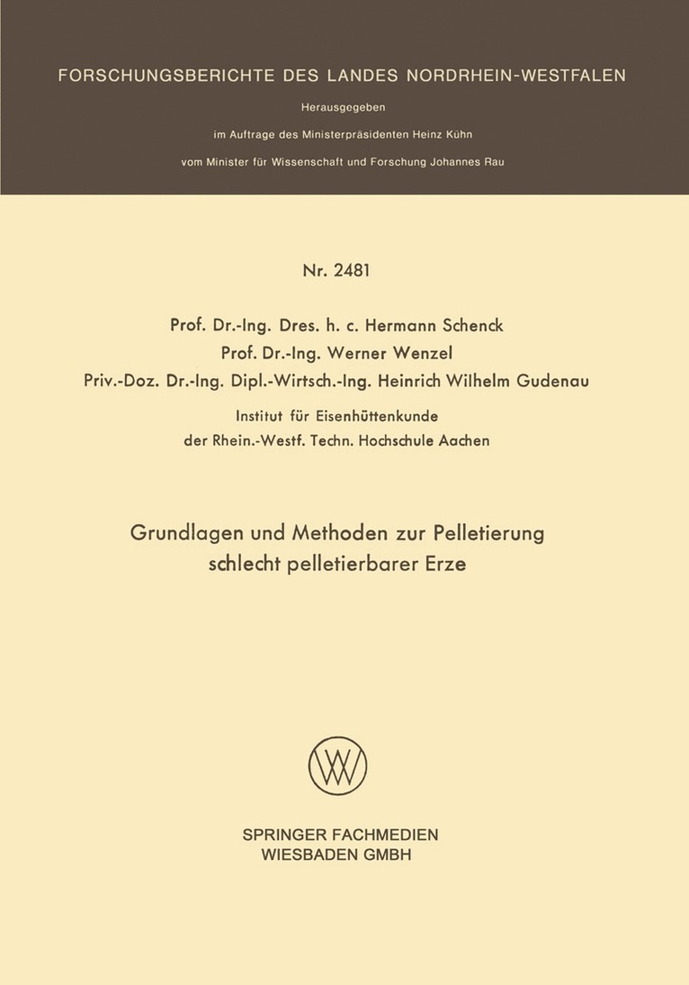 Grundlagen und Methoden zur Pelletierung schlecht pelletierbarer Erze 1