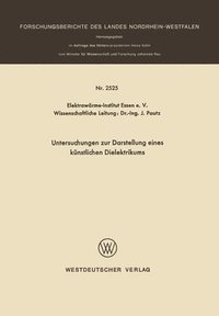 bokomslag Untersuchungen zur Darstellung eines künstlichen Dielektrikums