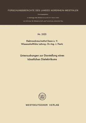 bokomslag Untersuchungen zur Darstellung eines künstlichen Dielektrikums