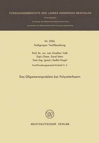 bokomslag Das Oligomerenproblem bei Polyesterfasern
