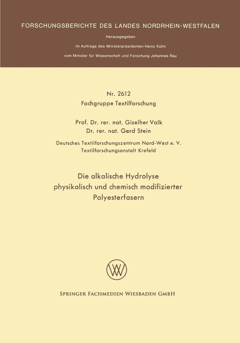 Die alkalische Hydrolyse physikalisch und chemisch modifizierter Polyesterfasern 1