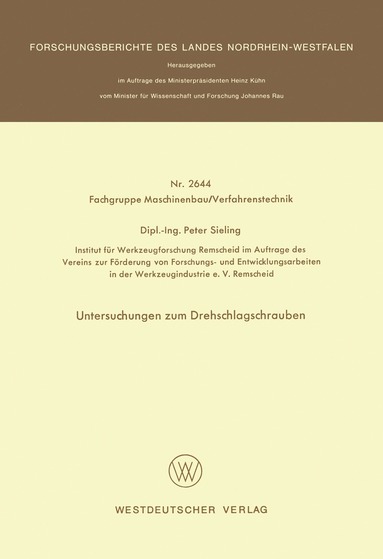 bokomslag Untersuchungen zum Drehschlagschrauben