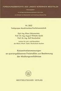 bokomslag Konzentrationsmessungen an querangeblasenen Freistrahlen zur Bestimmung der Mischungsverhltnisse