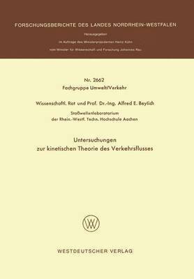 bokomslag Untersuchungen zur kinetischen Theorie des Verkehrsflusses