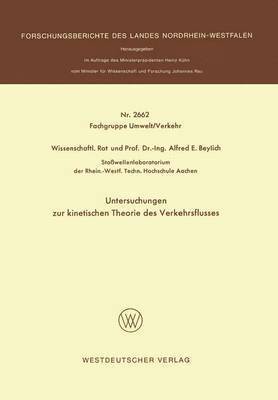 bokomslag Untersuchungen zur kinetischen Theorie des Verkehrsflusses