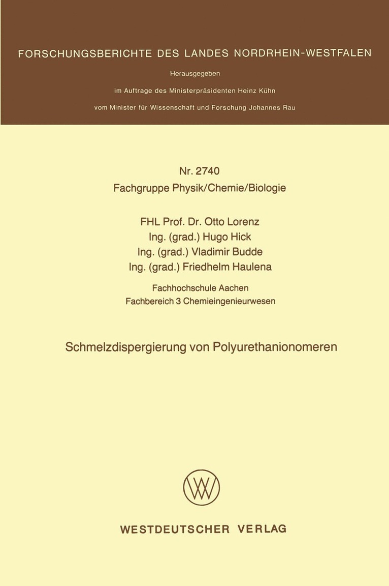 Schmelzdispergierung von Polyurethanionomeren