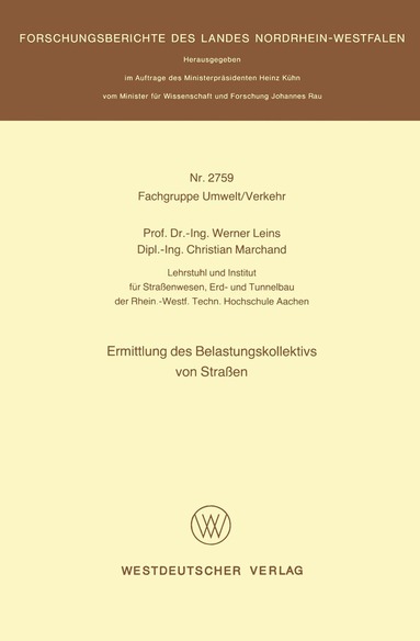 bokomslag Ermittlung des Belastungskollektivs von Straßen