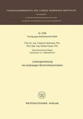 Leistungsmessung bei einphasigen Stromrichterantrieben