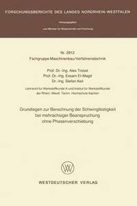 bokomslag Grundlagen zur Berechnung der Schwingfestigkeit bei mehrachsiger Beanspruchung ohne Phasenverschiebung