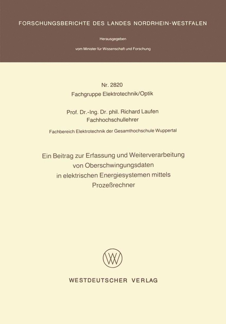 Ein Beitrag zur Erfassung und Weiterverarbeitung von Oberschwingungsdaten in elektrischen Energiesystemen mittels Prozeßrechner