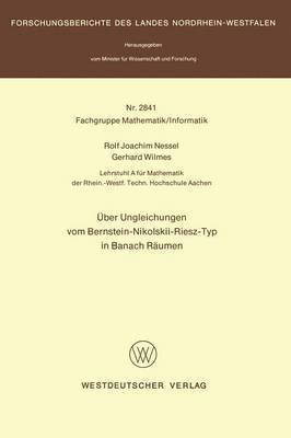 bokomslag ber Ungleichungen vom Bernstein-Nikolskii-Riesz-Typ in Banach Rumen